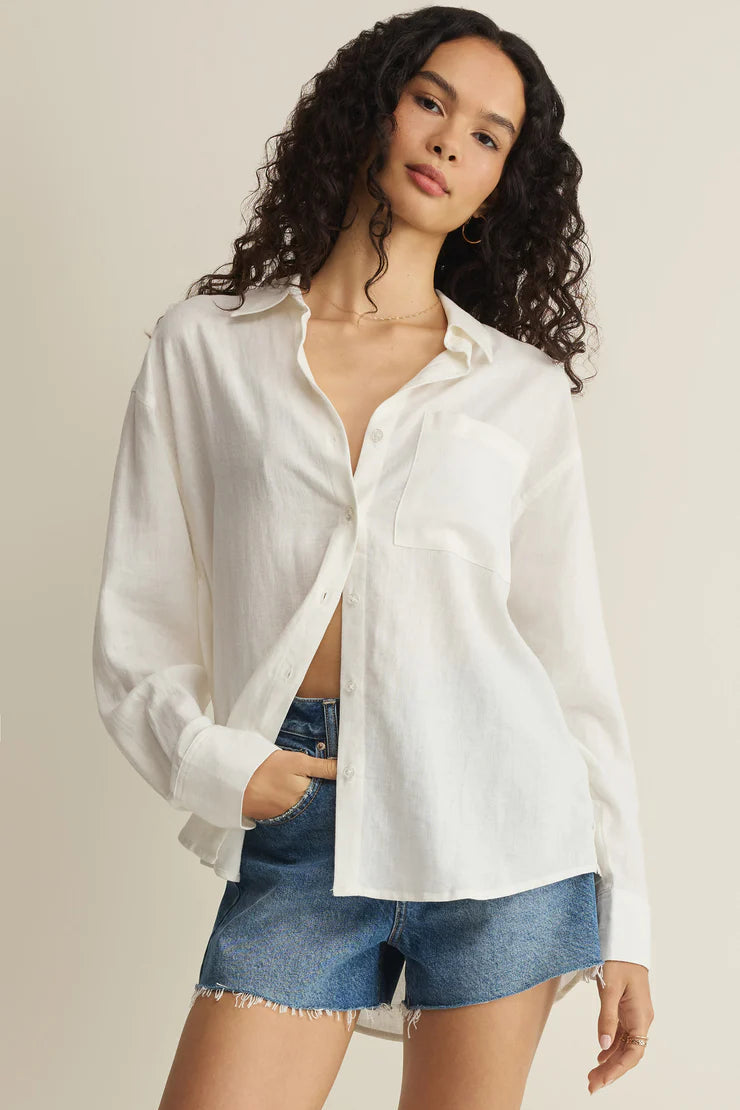 The Perfect Button Up - White Tops Z Supply