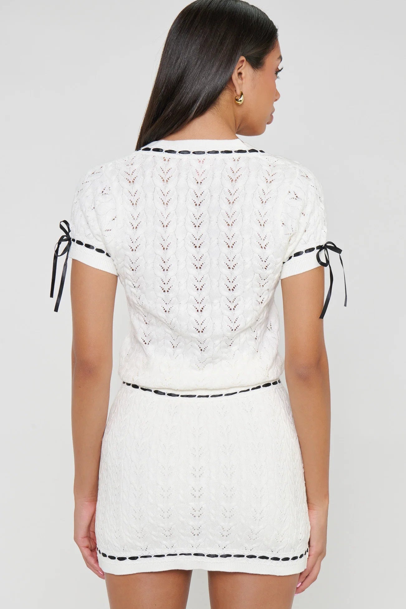 Simone Top - Ivory Black
