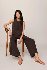 Sloane Jersey Muscle Tank - Dark Chocolate Tops Z Supply