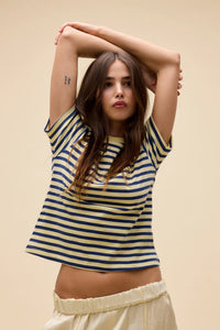 Stripe Vintage Tee Tops Daydreamer