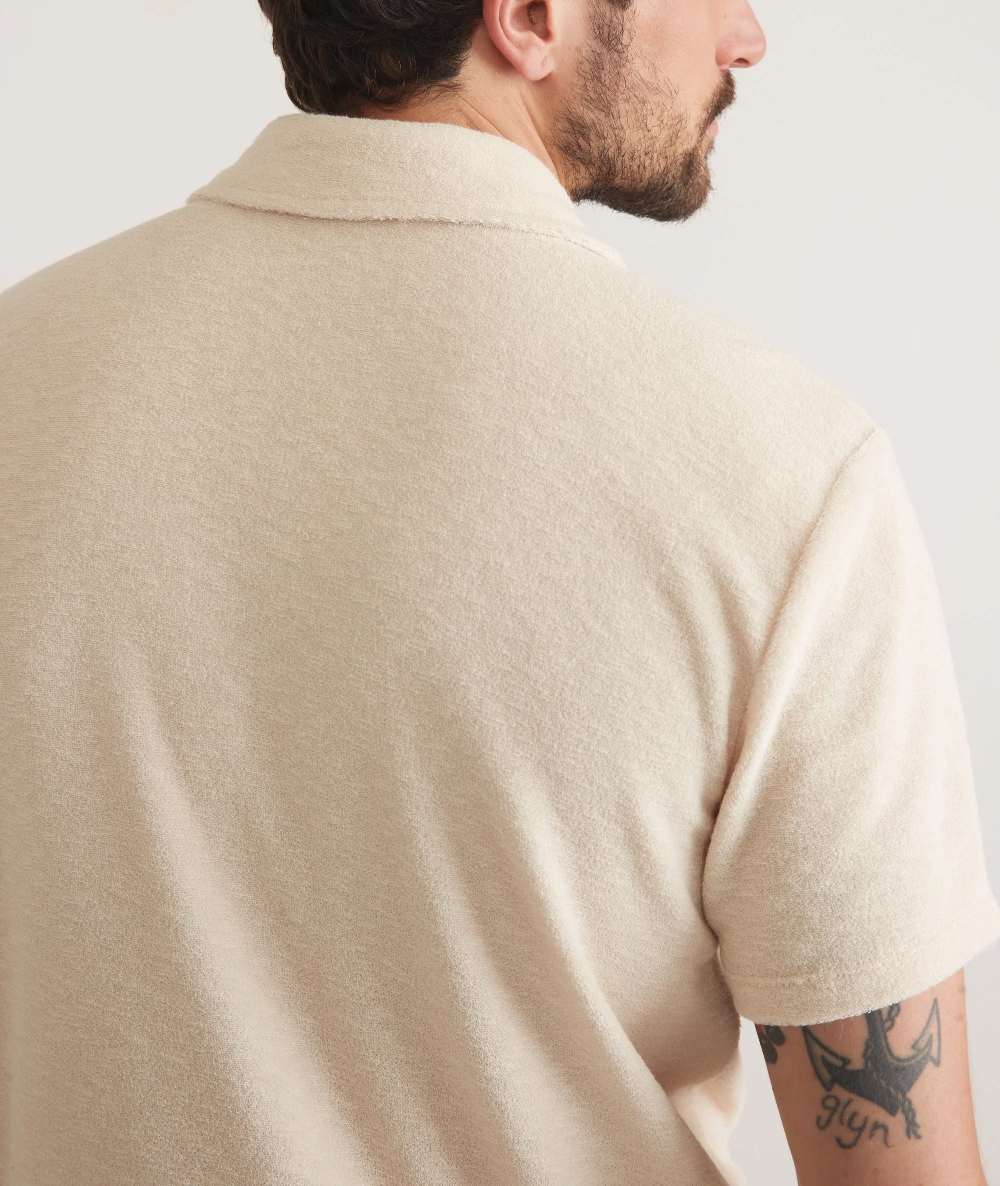 Terry Out Stripe Polo Tops Marine Layer