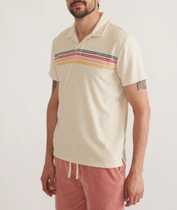 Terry Out Stripe Polo Tops Marine Layer