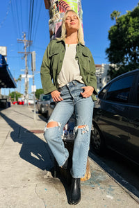 Ribcage Straight Ankle - Queen Mother Bottoms Levi's