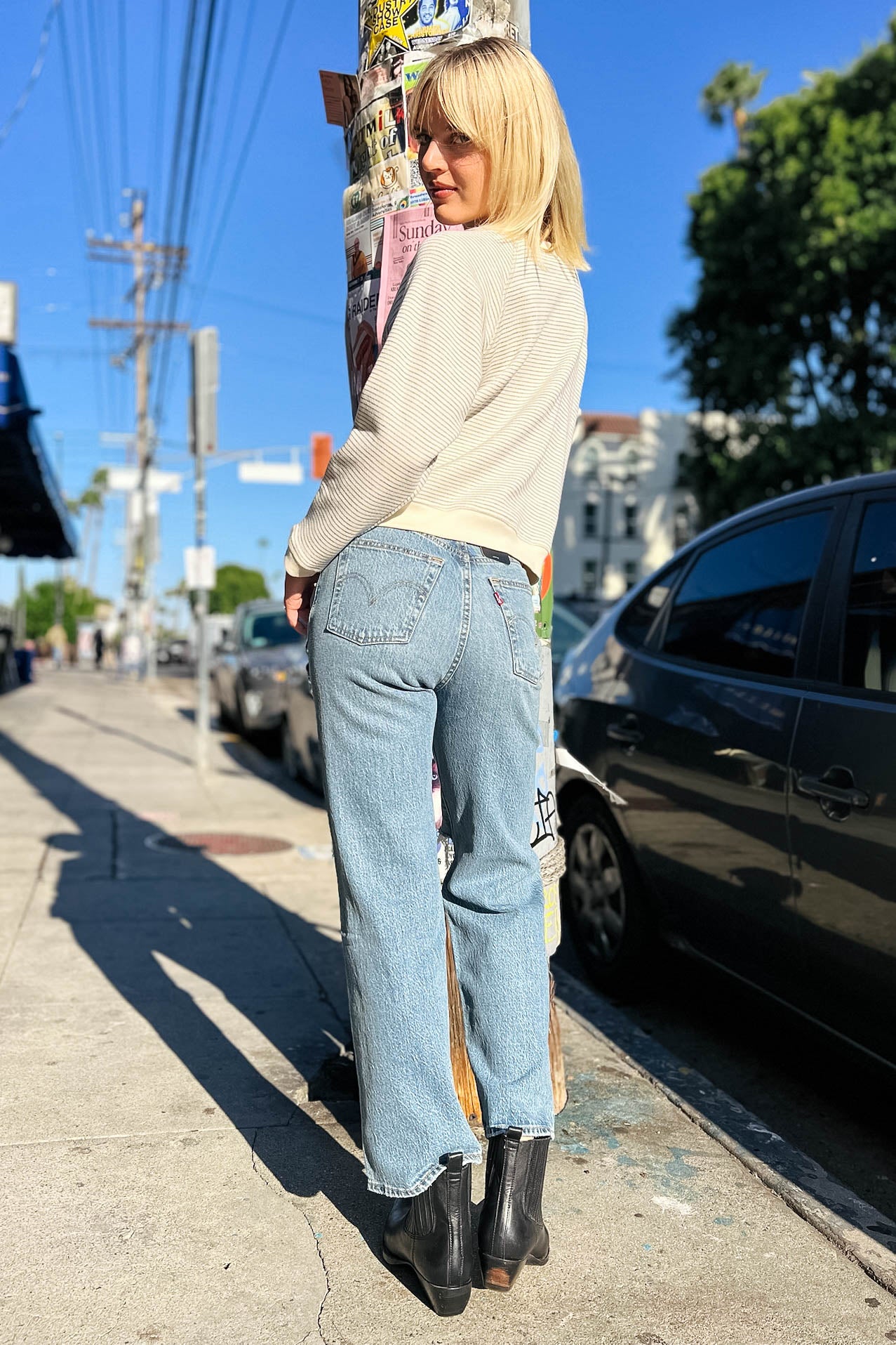 Ribcage Straight Ankle - Queen Mother Bottoms Levi's