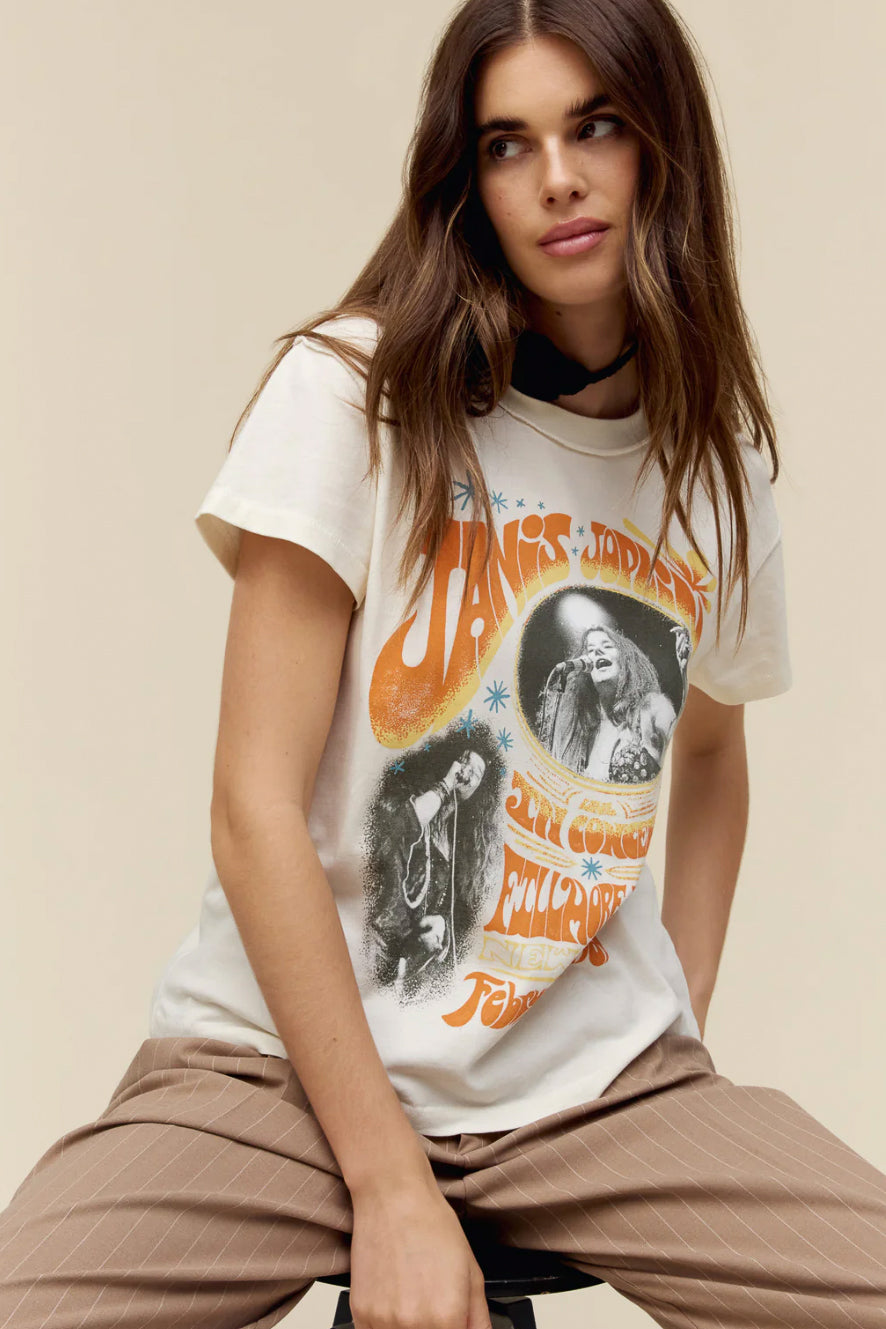 Janis Joplin In Concert Reverse Tour Tee Tops Daydreamer