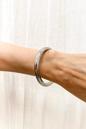 Fox Bangle Bracelet - Silver Plated Stainless Steel - The Canyon