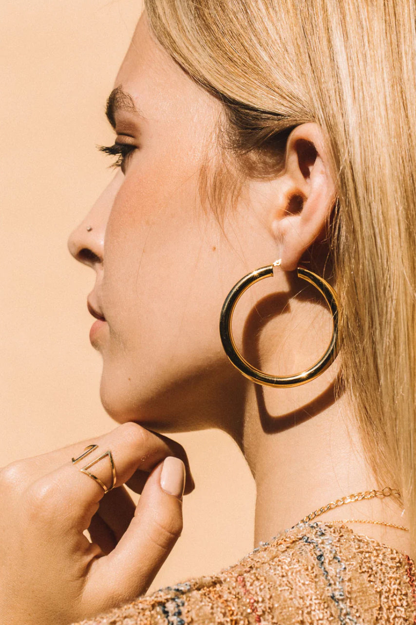 Kim Hoop Earring Gold Plating over Sterling Silver - The Canyon