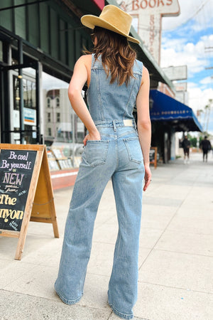 Aria Fitted Vest Jumpsuit - The Canyon