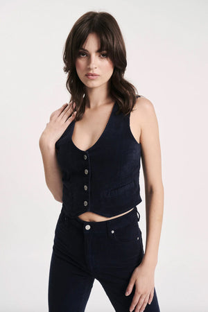 Dallas Vest - Navy Cord - The Canyon