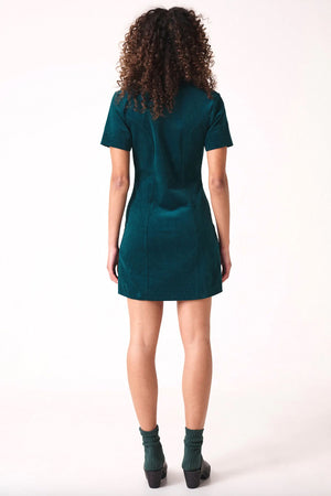 Francoise Stretch Cord Dress - Forest - The Canyon