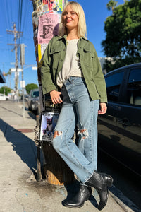 Ribcage Straight Ankle - Queen Mother Bottoms Levi's