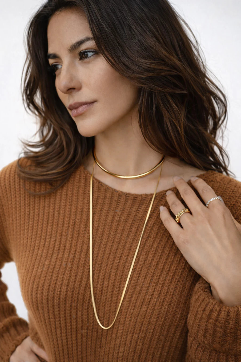 Tory Necklace 34" Herringbone