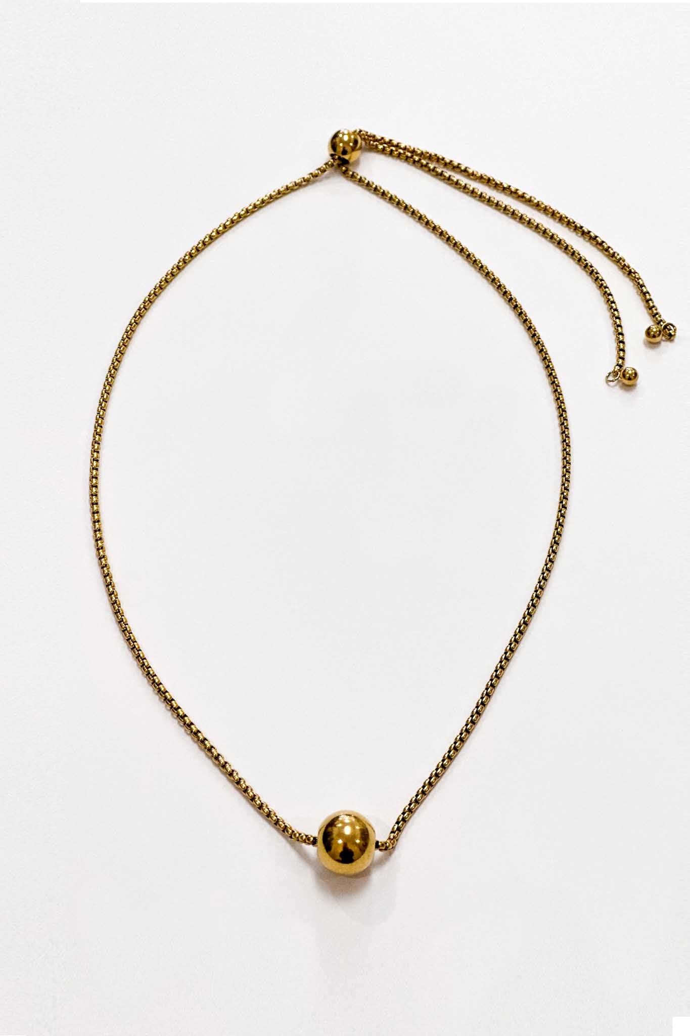 Pendant Ball Necklace - Gold - The Canyon