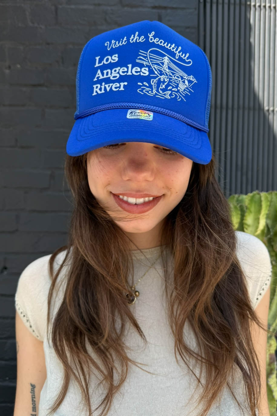 Trucker Hat - Visit The LA River Accessories Trash Flower Trucker Hats