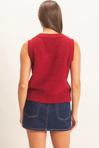 Viv Cable Knit Sweater Vest Sweaters Double Zero
