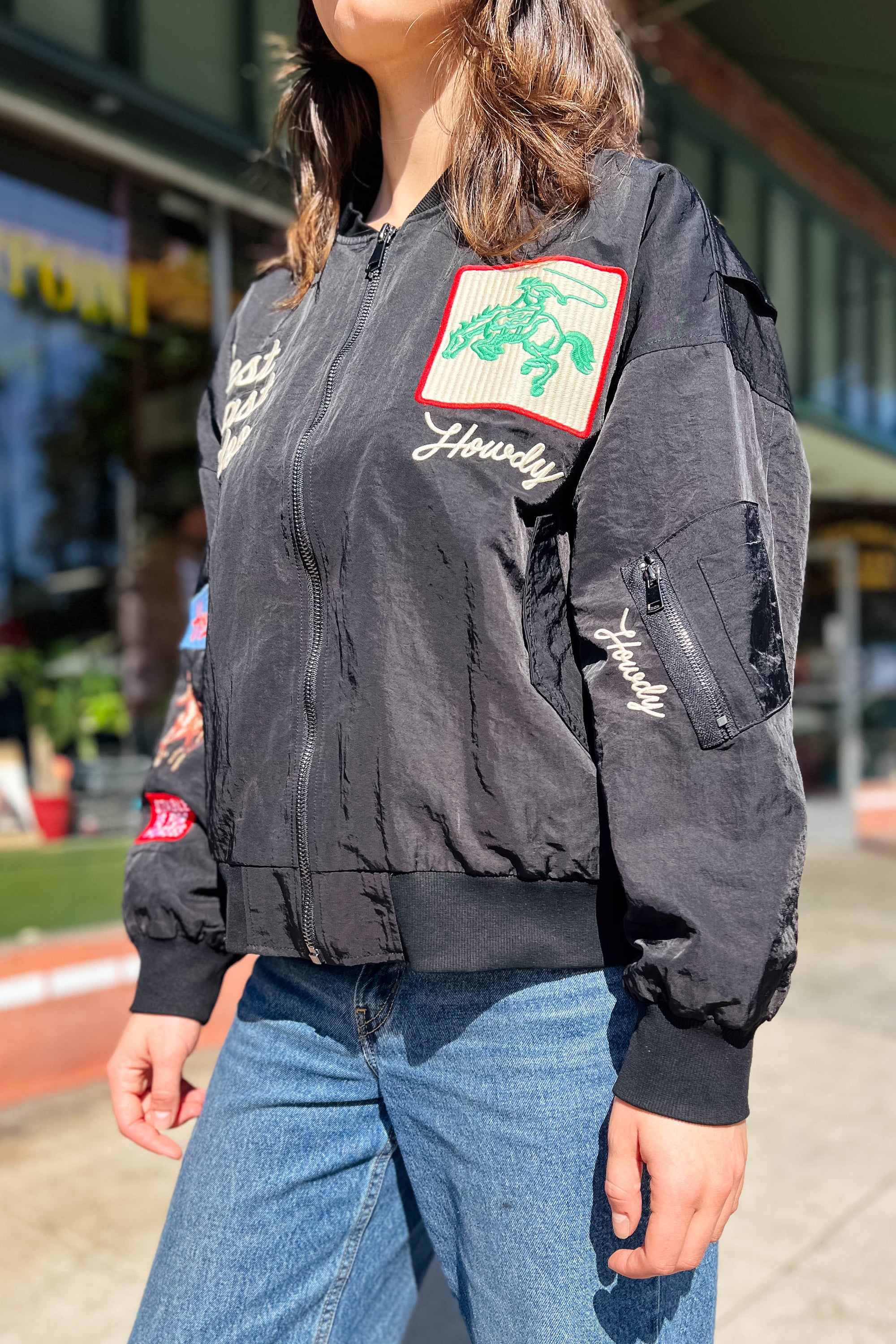 West League Varsity Love Bomber - Black Outerwear Davi & Dani