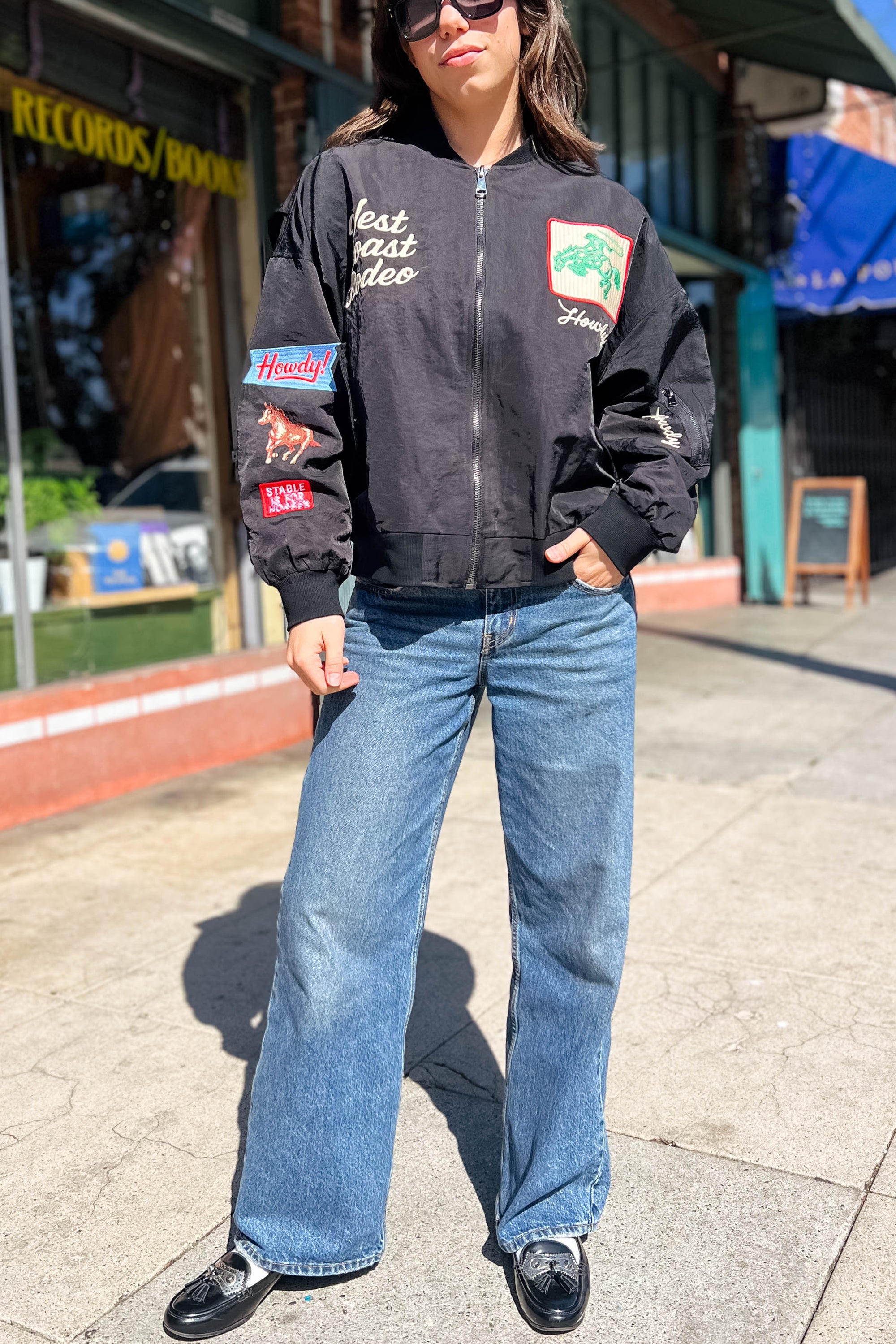 West League Varsity Love Bomber - Black Outerwear Davi & Dani