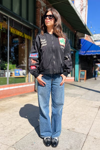 West League Varsity Love Bomber - Black Outerwear Davi & Dani