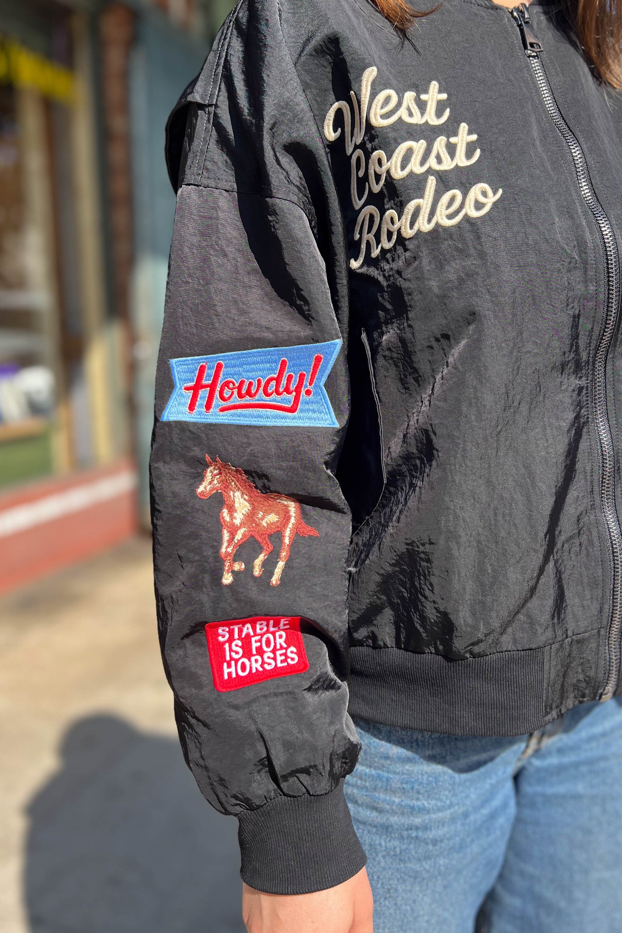 West League Varsity Love Bomber - Black Outerwear Davi & Dani