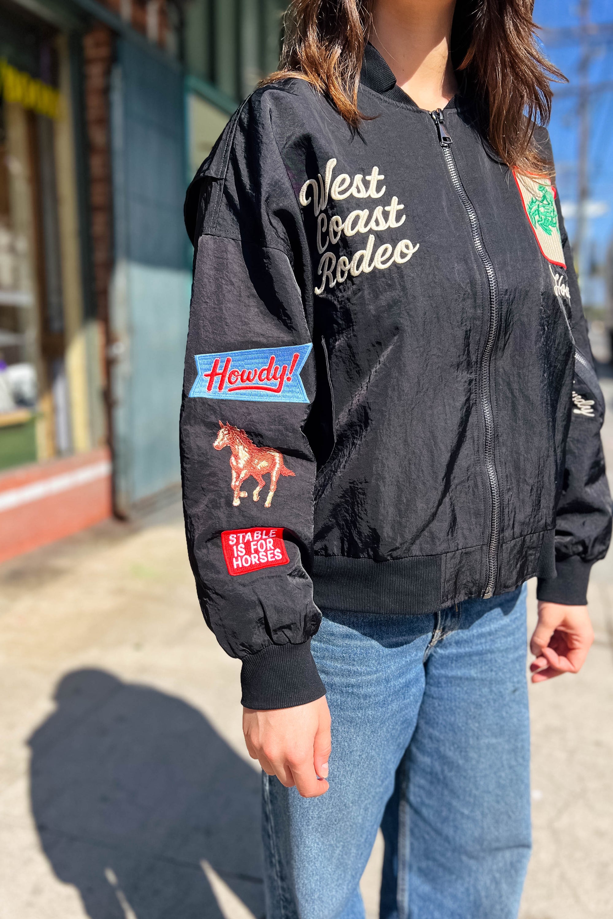 West League Varsity Love Bomber - Black Outerwear Davi & Dani