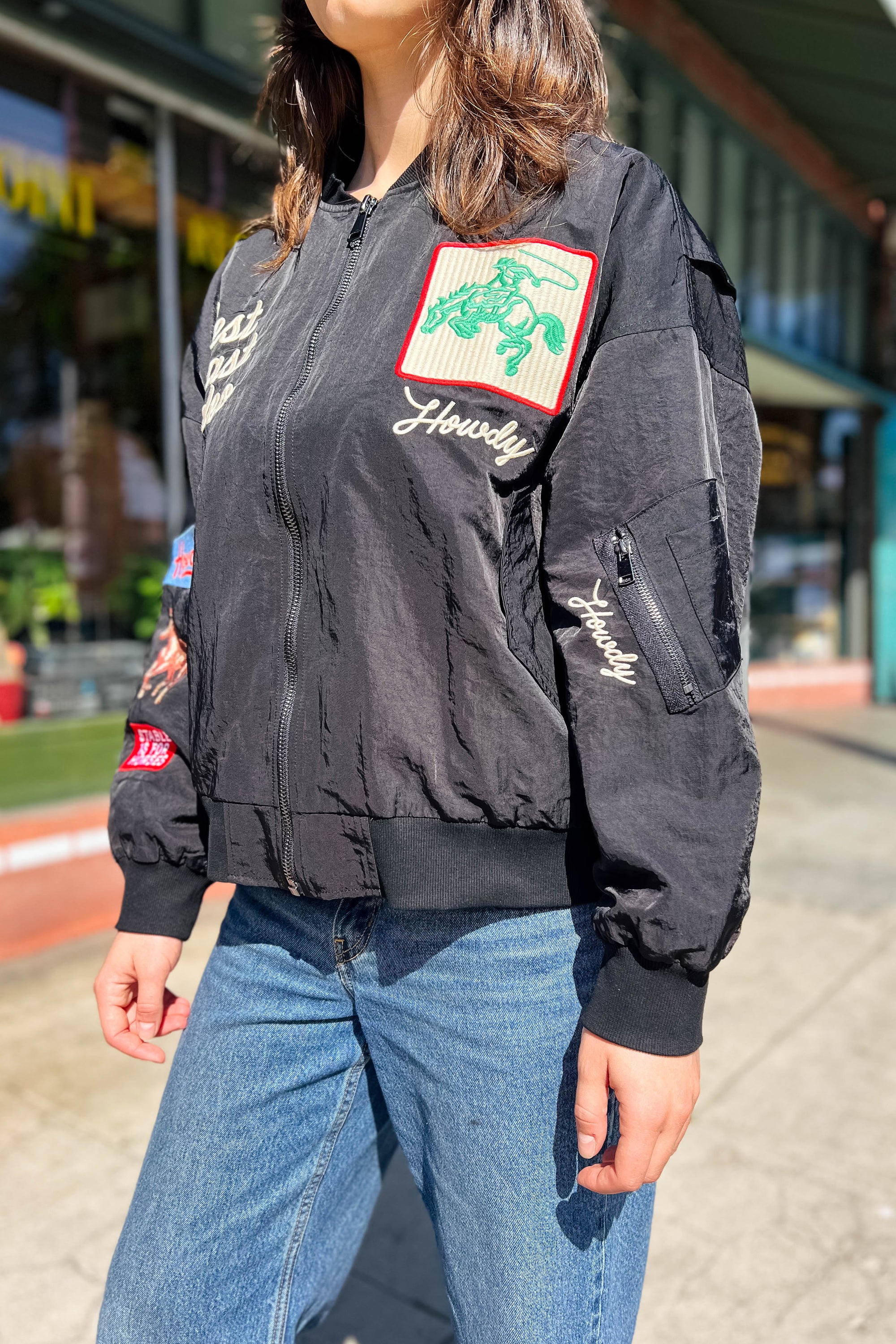 West League Varsity Love Bomber - Black Outerwear Davi & Dani