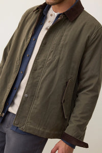 Weston Wax Canvas Barn Jacket - Olive Outerwear Marine Layer