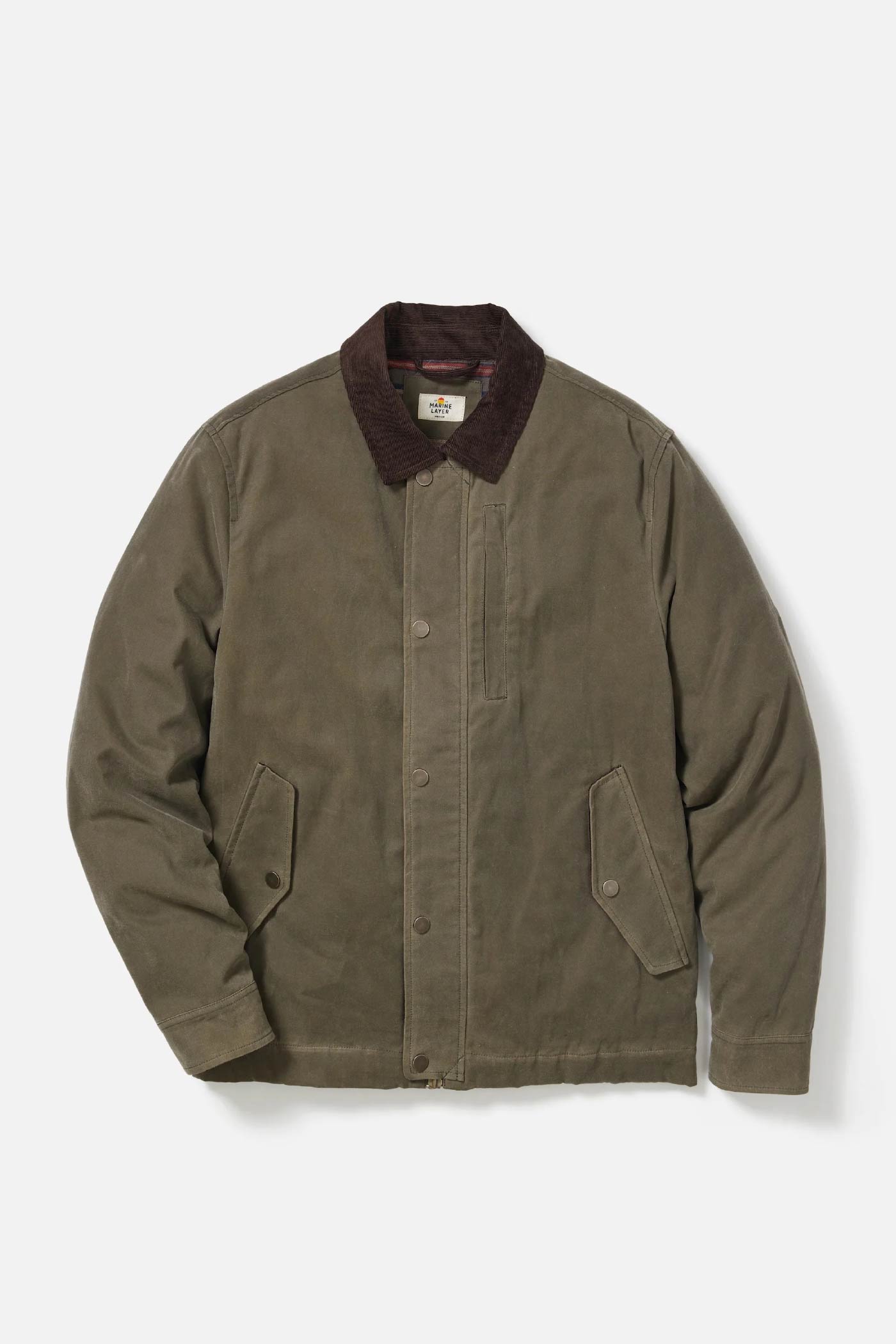 Weston Wax Canvas Barn Jacket - Olive Outerwear Marine Layer