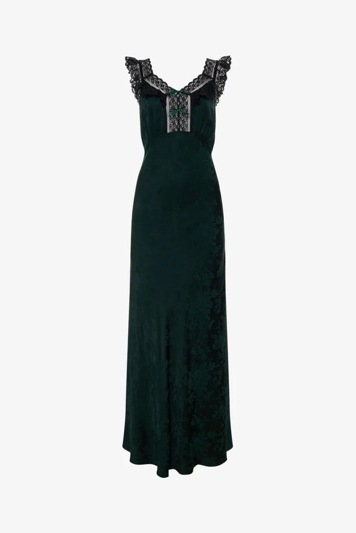 Windsor Maxi Dress - Emerald Jacquard