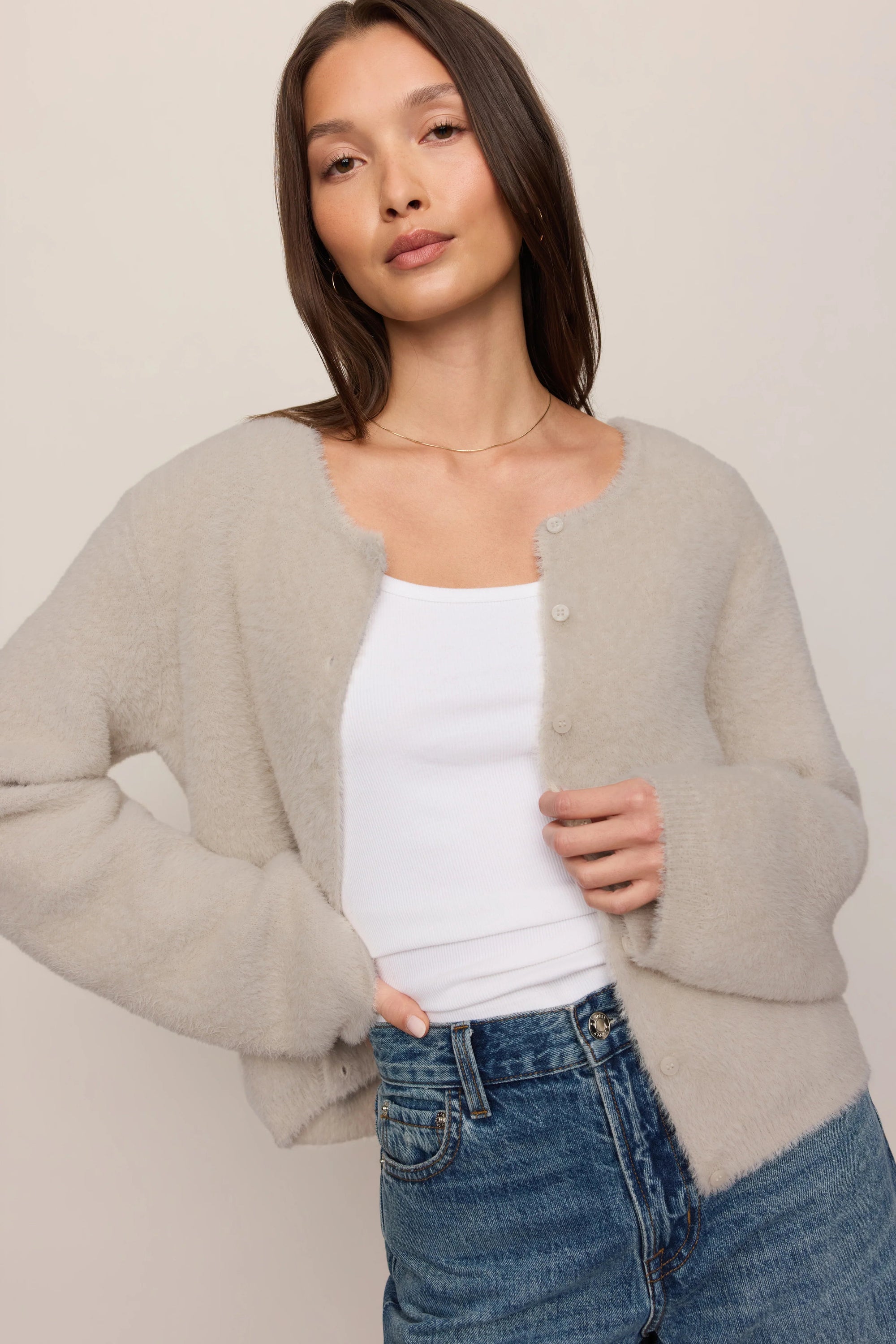 Winterglow Fluffy Cardigan
