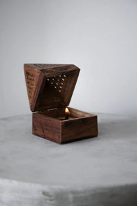 Wooden Triangle Cone & Resin Burner Home JMEEKS Apothecary