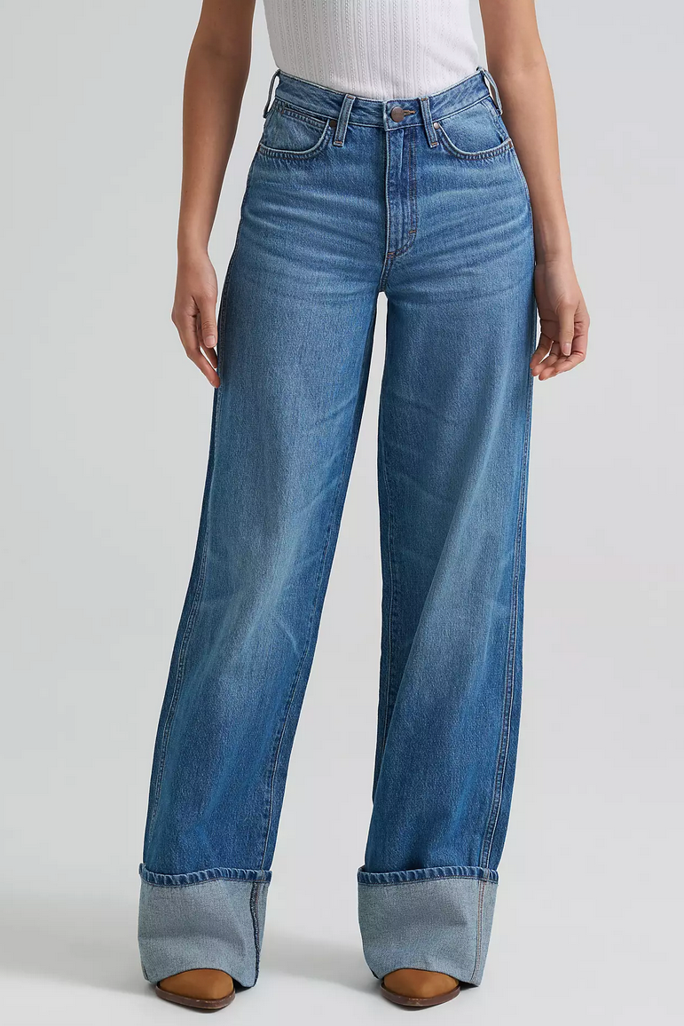 Wrangler Retro Bailey Wide Leg Cuff Jean - Milena