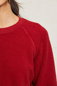 Ziggy Reverse Fleece Shrunken Crew Tops Perfect White Tee