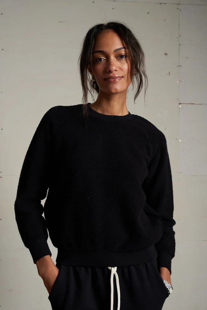 Ziggy Reverse Fleece Shrunken Crewneck Sweatshirt Tops Perfect White Tee