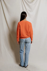 Ziggy Reverse Fleece Shrunken Crewneck Sweatshirt Tops Perfect White Tee