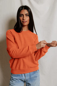 Ziggy Reverse Fleece Shrunken Crewneck Sweatshirt Tops Perfect White Tee