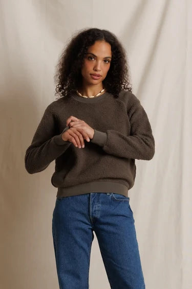 Ziggy Reverse Fleece Shrunken Crewneck Sweatshirt