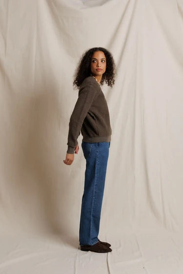 Ziggy Reverse Fleece Shrunken Crewneck Sweatshirt