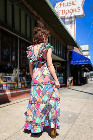 Madras Patchwork Dress - The Canyon