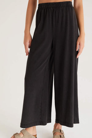 Scout Jersey Crop Flare Pant - Black - The Canyon